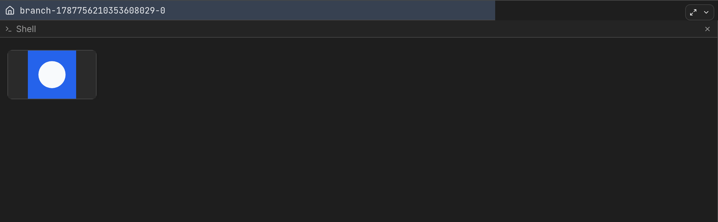 Terminal pane with an asset thumbnail from treq send